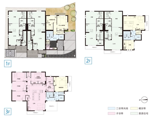 心地よい暮らしと家賃収入を両立した３階建の賃貸併用二世帯住宅 の施工イメージ44